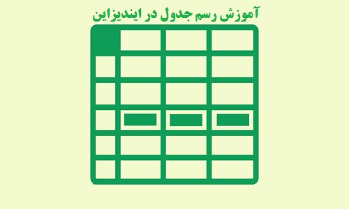 آموزش رسم جدول در ایندیزاین