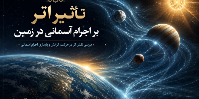 چگونگی تاثیر اتر بر اجرام آسمانی در زمین تخت